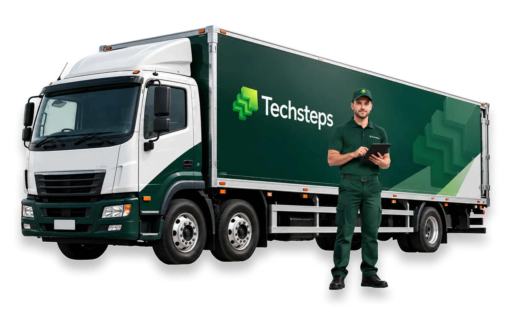 Techsteps secure collection vehicle and technician